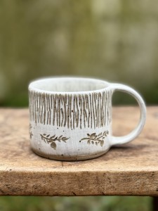 Mały kubek ok. 200ml wzór sgraffito 